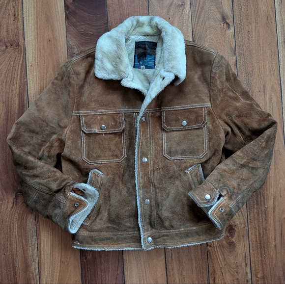 Rugged Outerwear Other - 80's Rugged Outerwear Distressed Suede Trucker Jacket (S)
